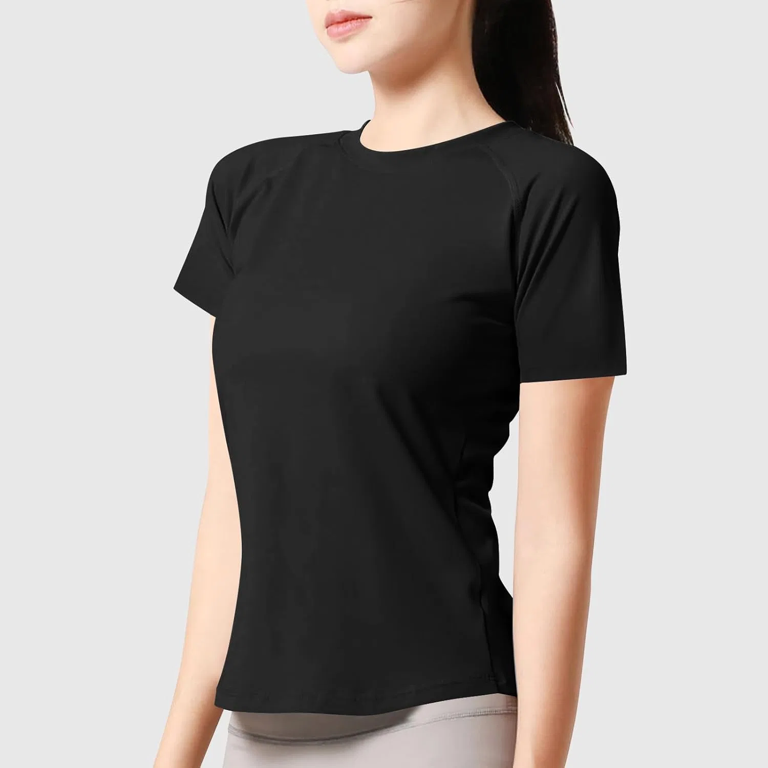 Футболка с коротким рукавом, Slim Fit, Athletic Top, A#01black — фото 2