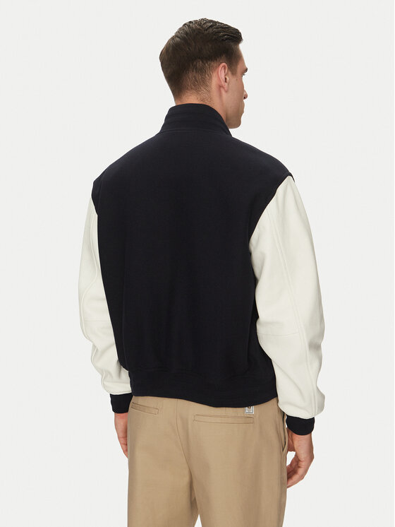 Демисезонная куртка regular fit Leather Varsity Jacket MW0MW39248 Tommy Hilfiger, синий — фото 3