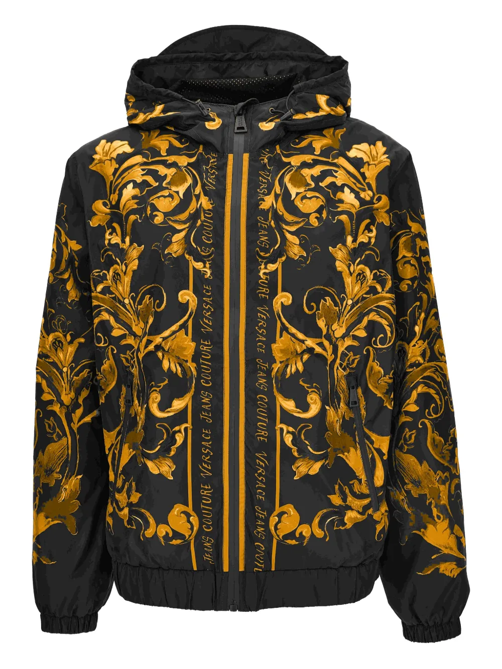 

Куртка с капюшоном и принтом Versace Jeans Couture, черный
