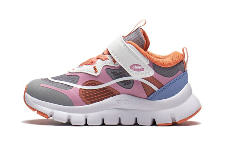 

LINING YOUNG Скользостойкие амортизирующие износостойкие детские повседневные туфли Gray Pink White для детей 3-7 лет