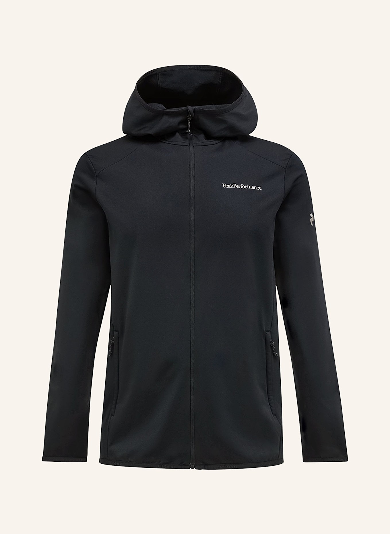 

Куртка среднего слоя с легким капюшоном на молнии Peak Performance, черный