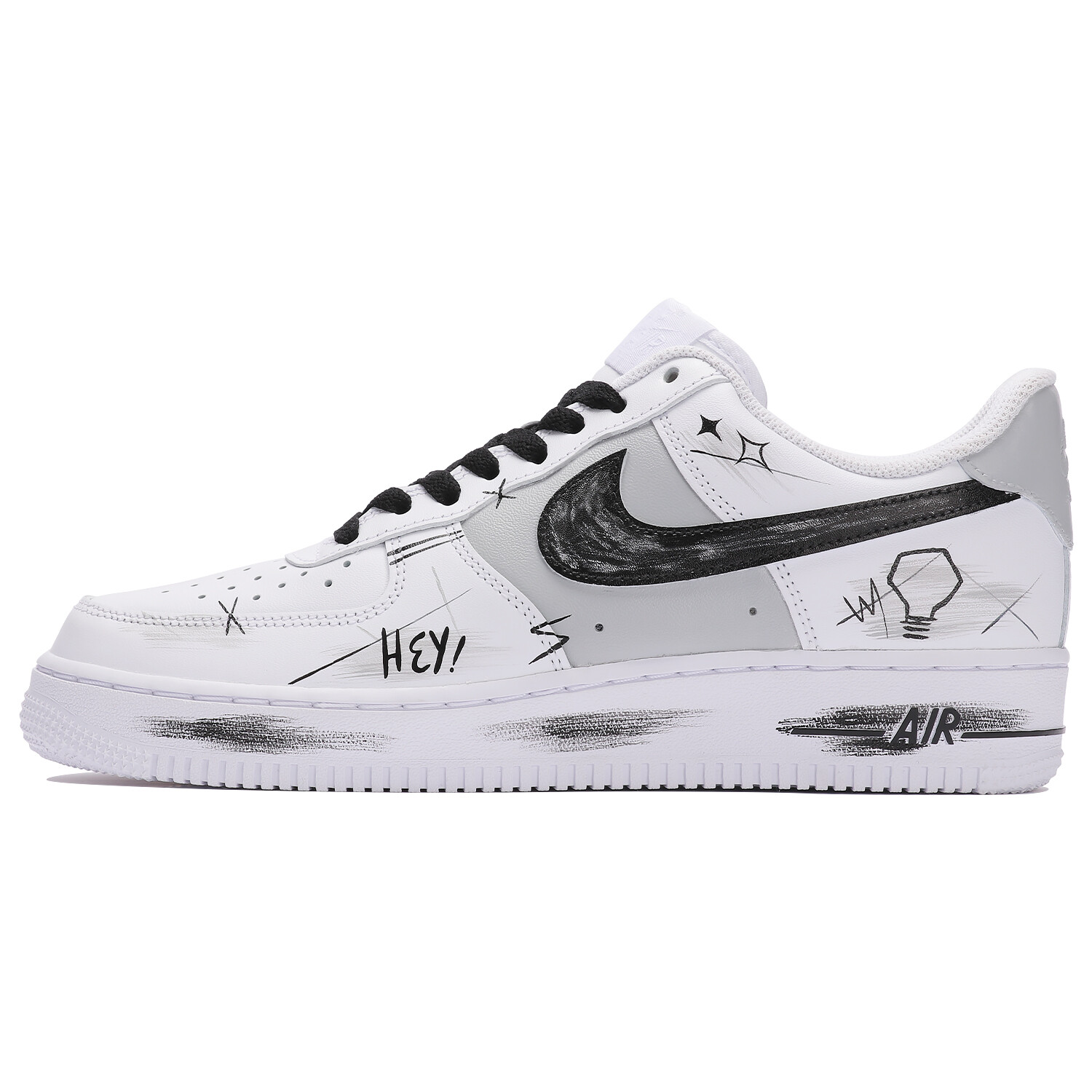 

Мужские кроссовки для скейтбординга Nike Air Force 1, Black/White