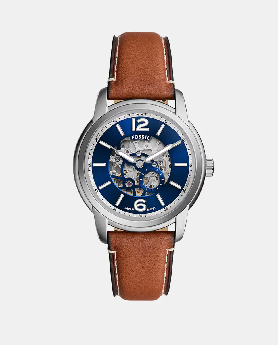 

MK3263 Автоматические мужские часы из коричневой кожи Fossil