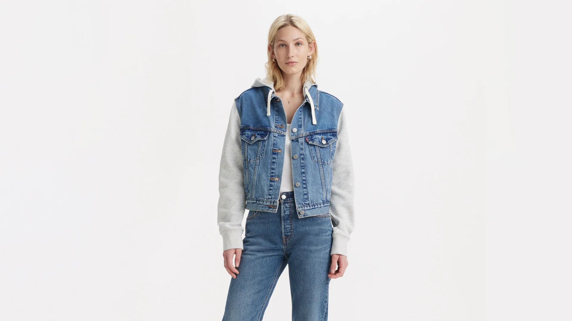 

Гибридная куртка дальнобойщика Levi's, цвет Fresh Finish - Medium Wash