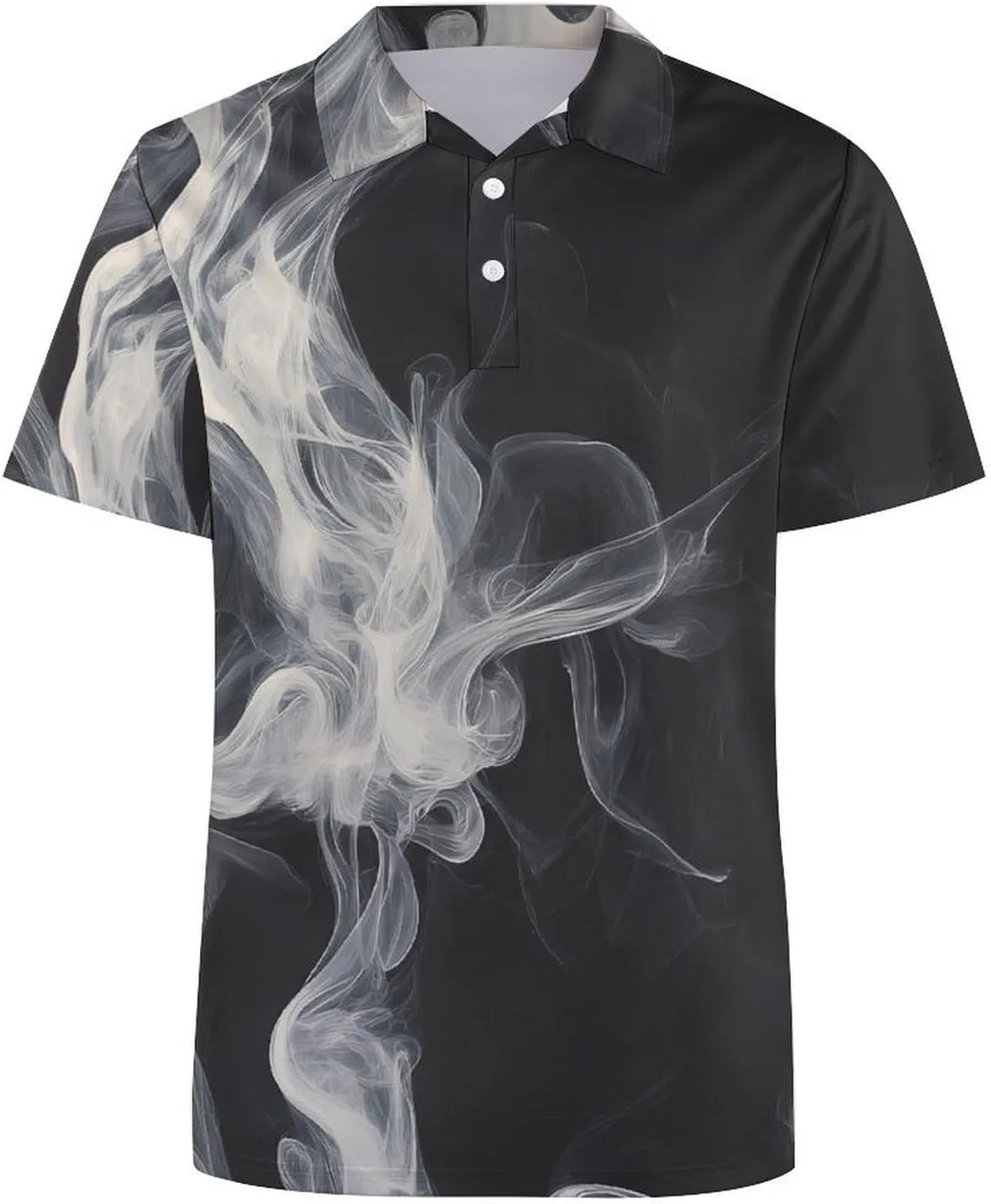 Женское поло для гольфа White Smoke Swirls, короткий рукав, быстросохнущее — фото 3