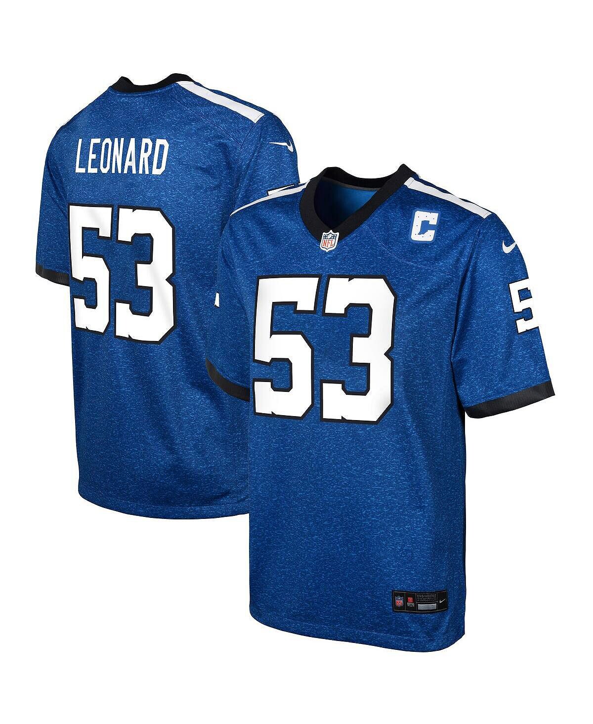 

Джерси Big Boys Shaquille Leonard Royal Indianapolis Colts Indiana Nights Альтернативная игра Nike