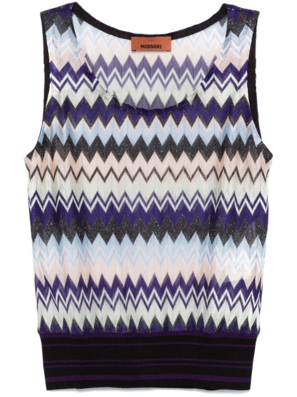 

Missoni топ с узором шеврон, фиолетовый