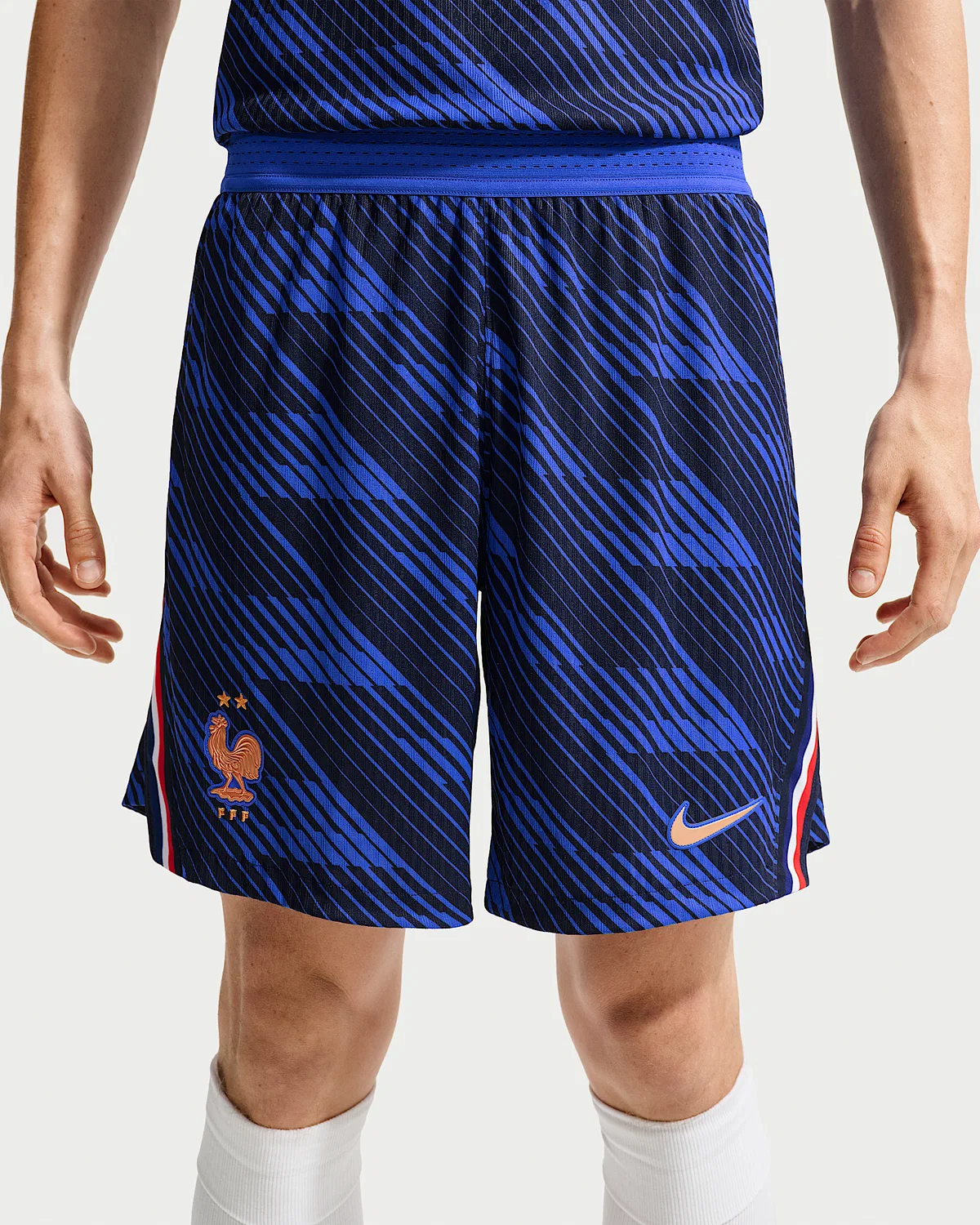 Мужские шорты Nike Dri-FIT Soccer Replica FFF 2026 Stadium Home, Game Royal/Blackened Blue/Metallic Copper — фото 2