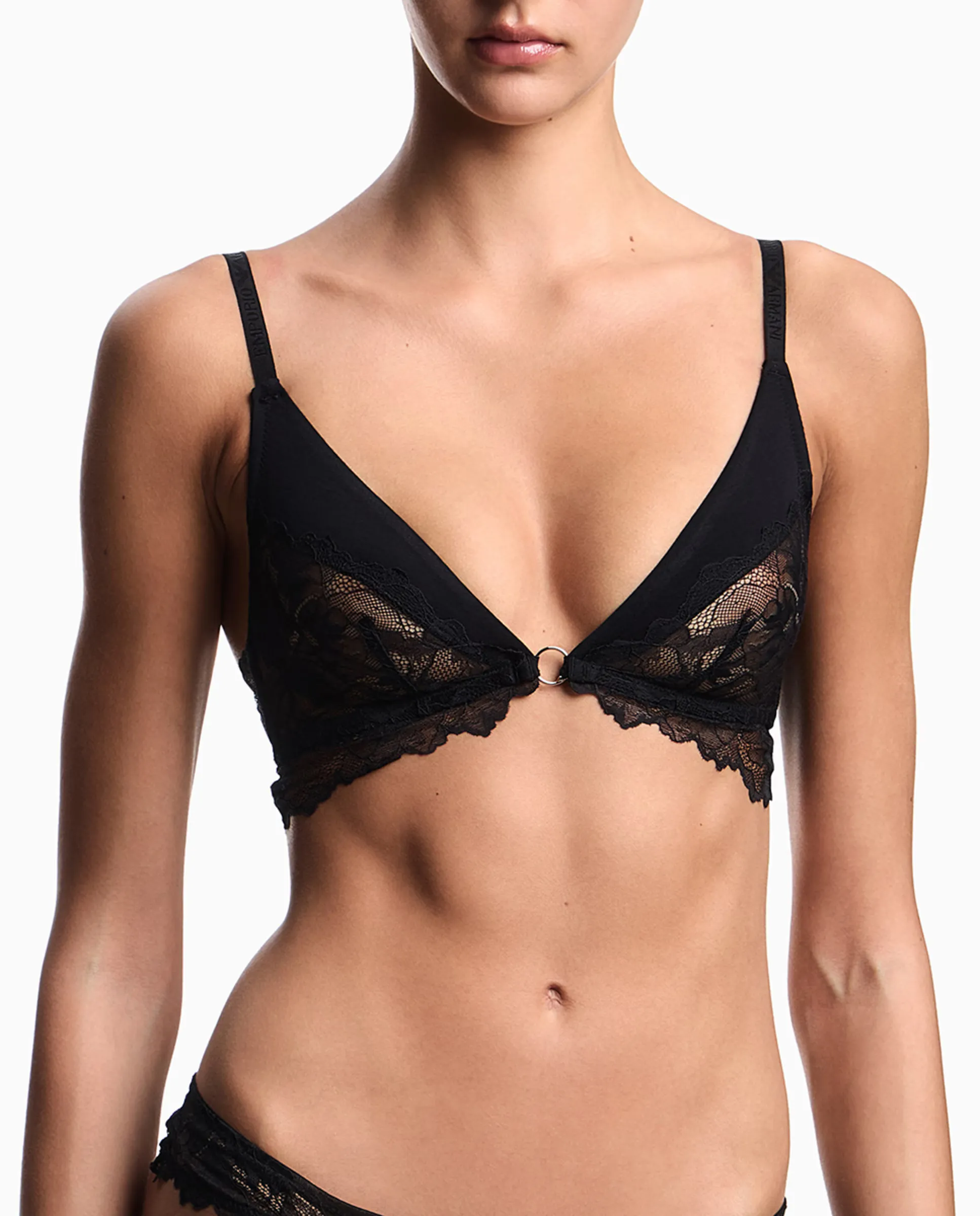 

Бюстгальтер без косточек Eternal Lace Emporio Armani, черный