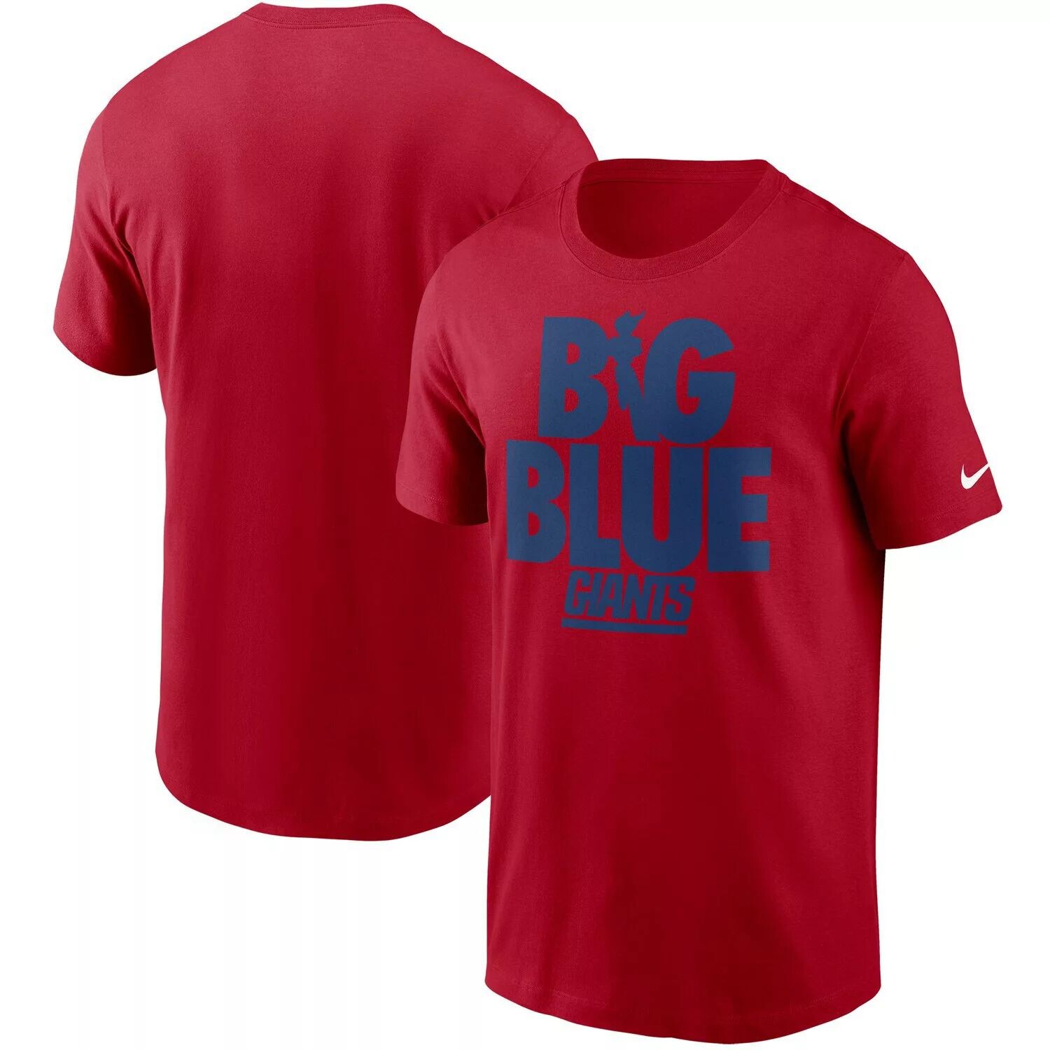 Мужская красная большая синяя футболка New York Giants Hometown Collection Nike — фото 4