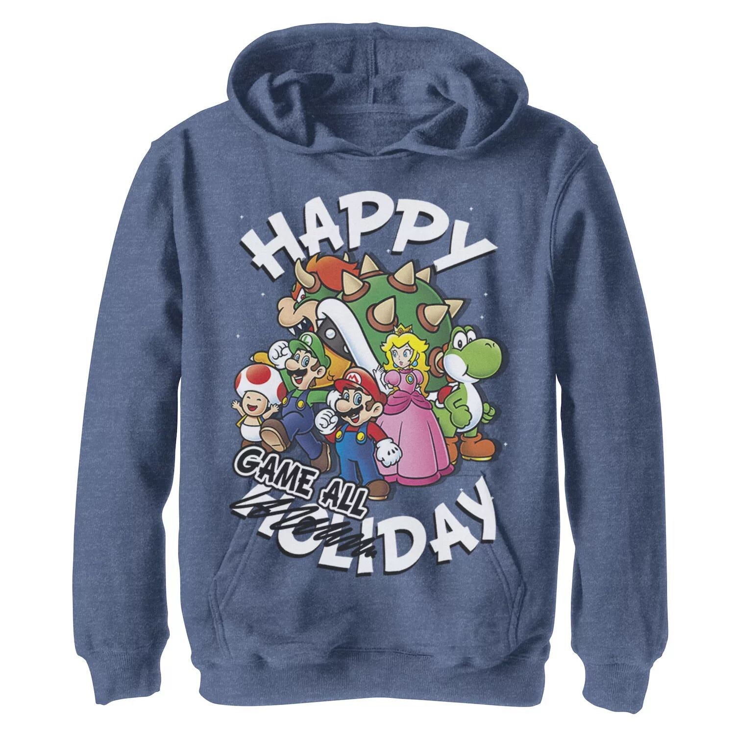 

Флисовая толстовка с рисунком Nintendo Happy Game Day для мальчиков 8–20 лет, групповая съемка Licensed Character