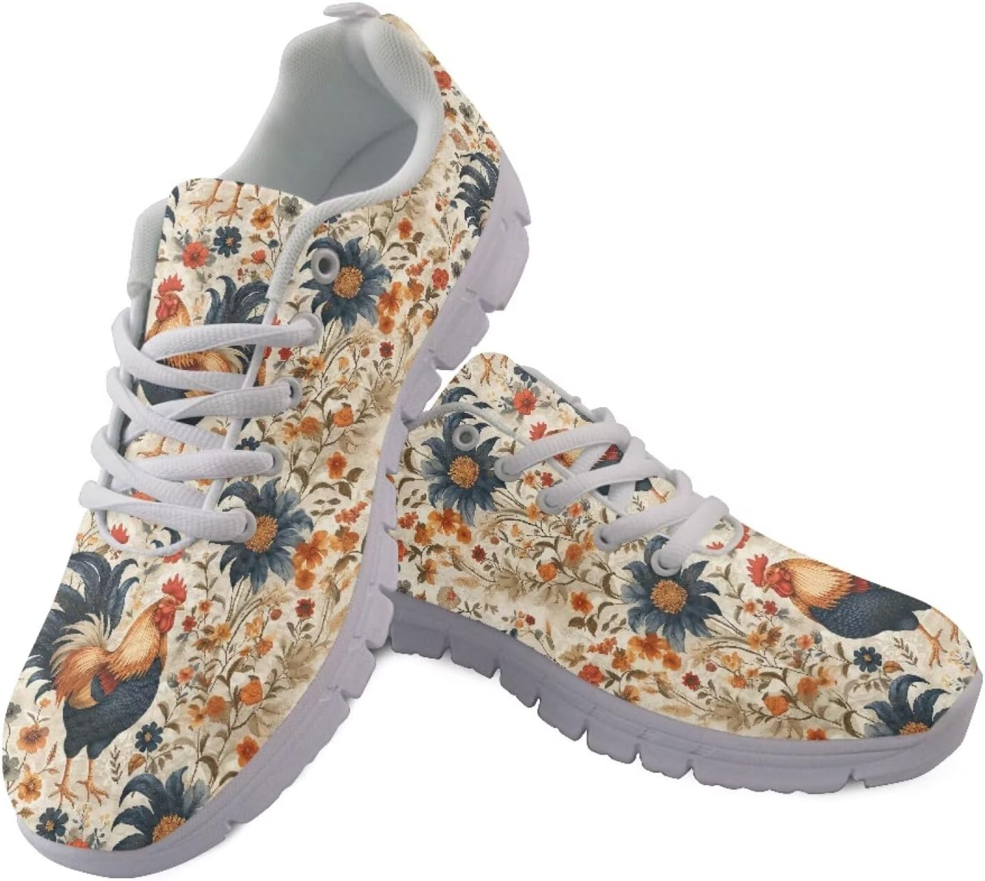 

Кроссовки Jeiento для улицы и спорта для женщин и мужчин, шнуровка, для бега по дороге, сетчатые дышащие, для занятий в спортзале, походов, велоспорта и танцев, Rooster