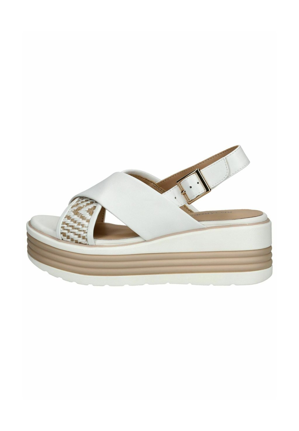 Босоножки на танкетке Platform sandals REGARDE LE CIEL, белый