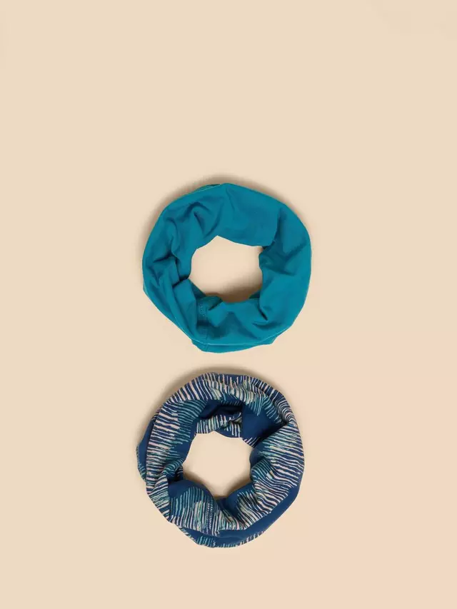 

Неквормер White Stuff Jersey Roll Organic Cotton Blend, цвет teal/navy