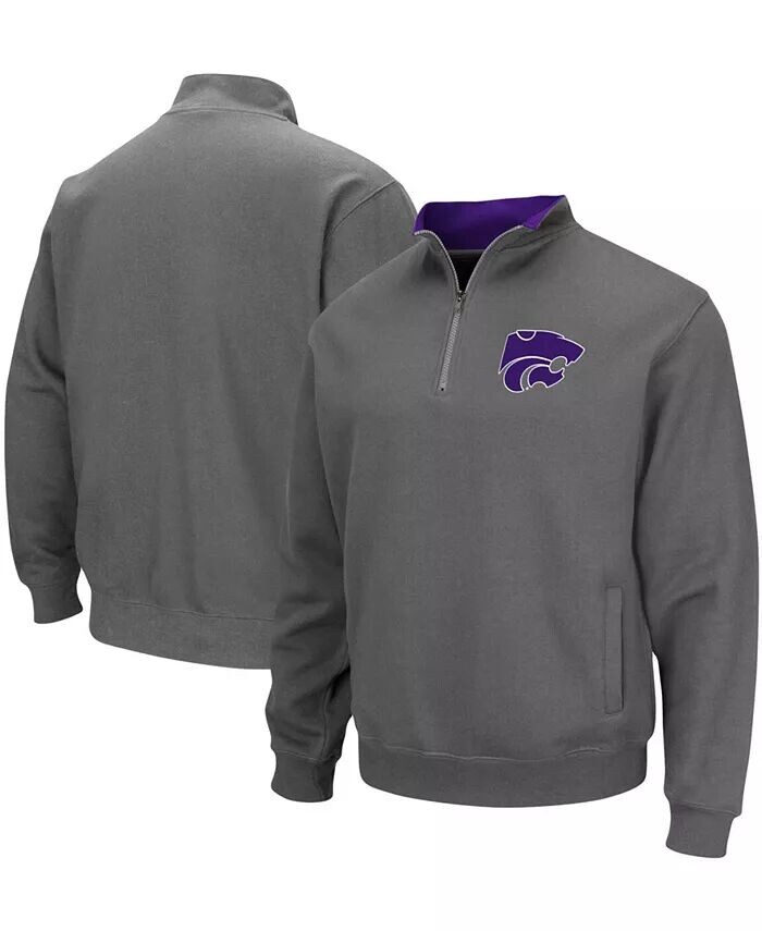 

Мужская толстовка Kansas State Wildcats Tortugas Logo с застежкой-молнией на четверть Colosseum, серый