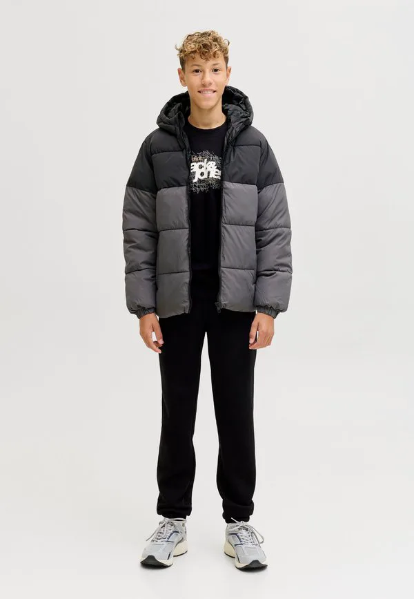 Зимняя куртка-пуховик jjmaze Jack & Jones Junior, Castlerock Detail Black Blocking