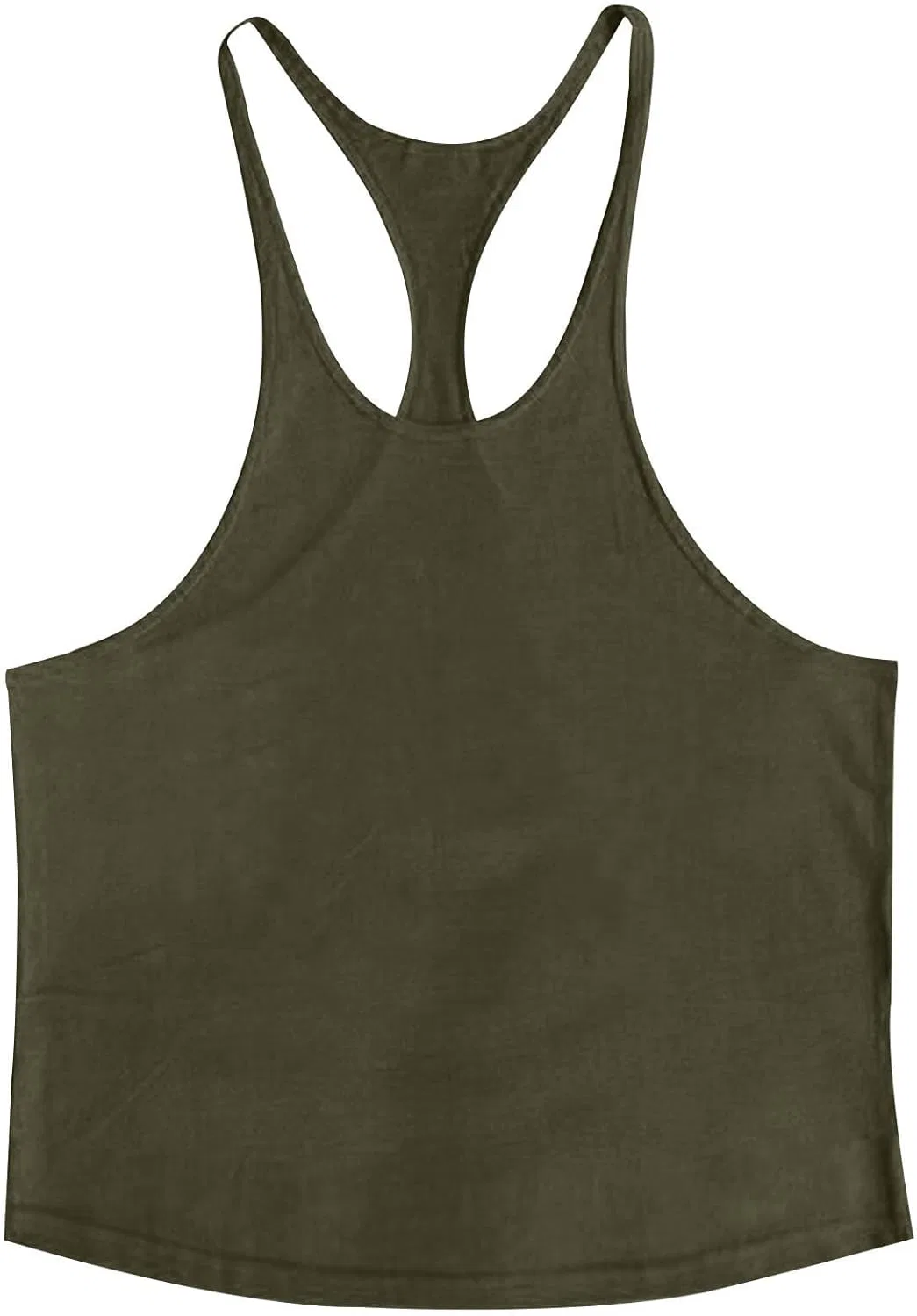 Мужская майка-борцовка для тренировок, Quick Dry, Athletic, Army Green — фото 3