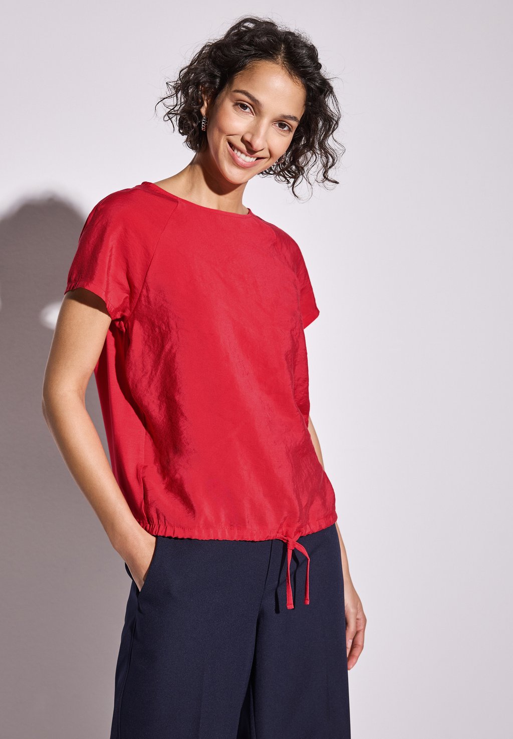 

Блуза MIT TUNNELZUG - Basic T-shirt Street One, красный