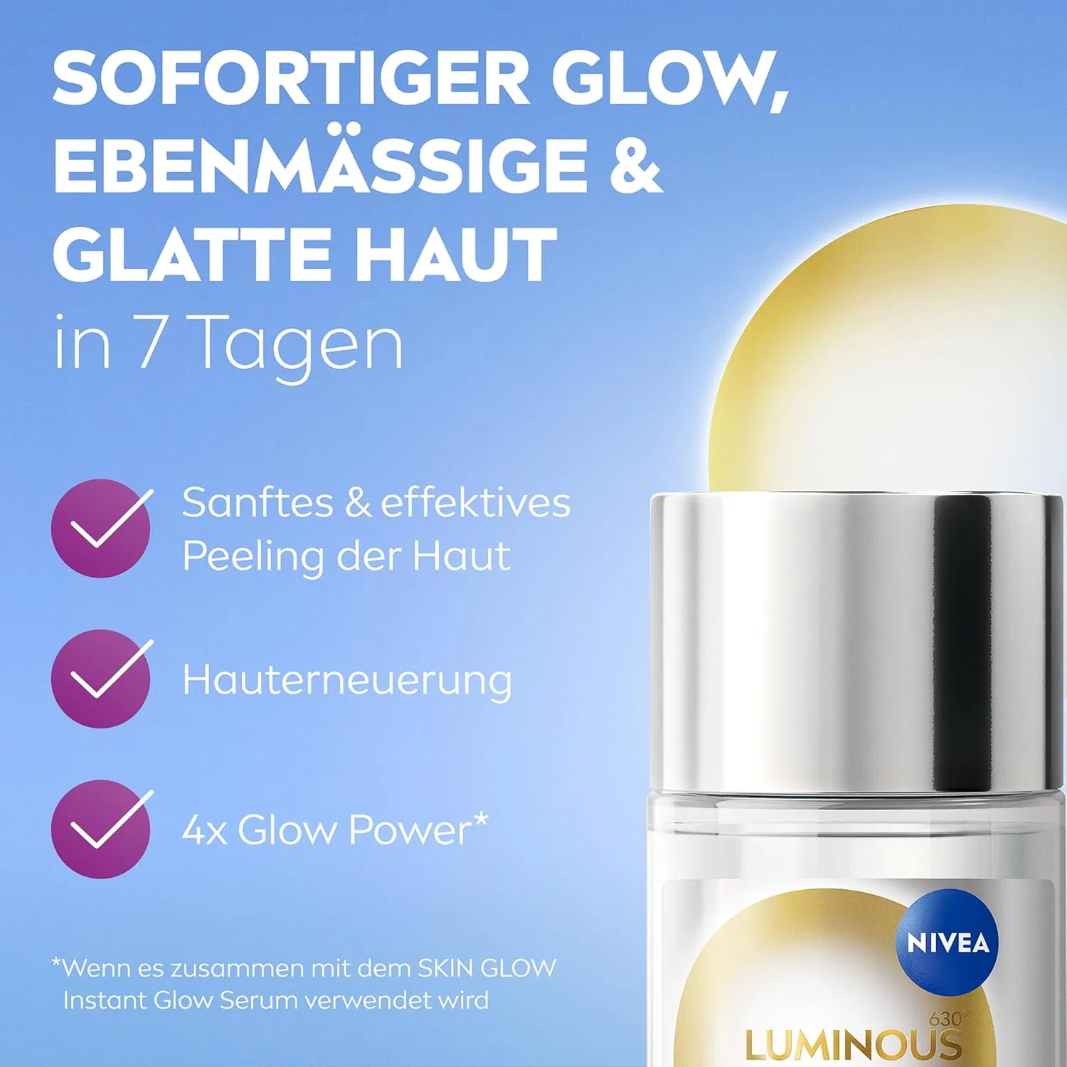 Сыворотка Nivea — Жидкий эксфолиант для лица «LUMINOUS630 Skin Glow Liquid Refiner» от, 100 мл — фото 2