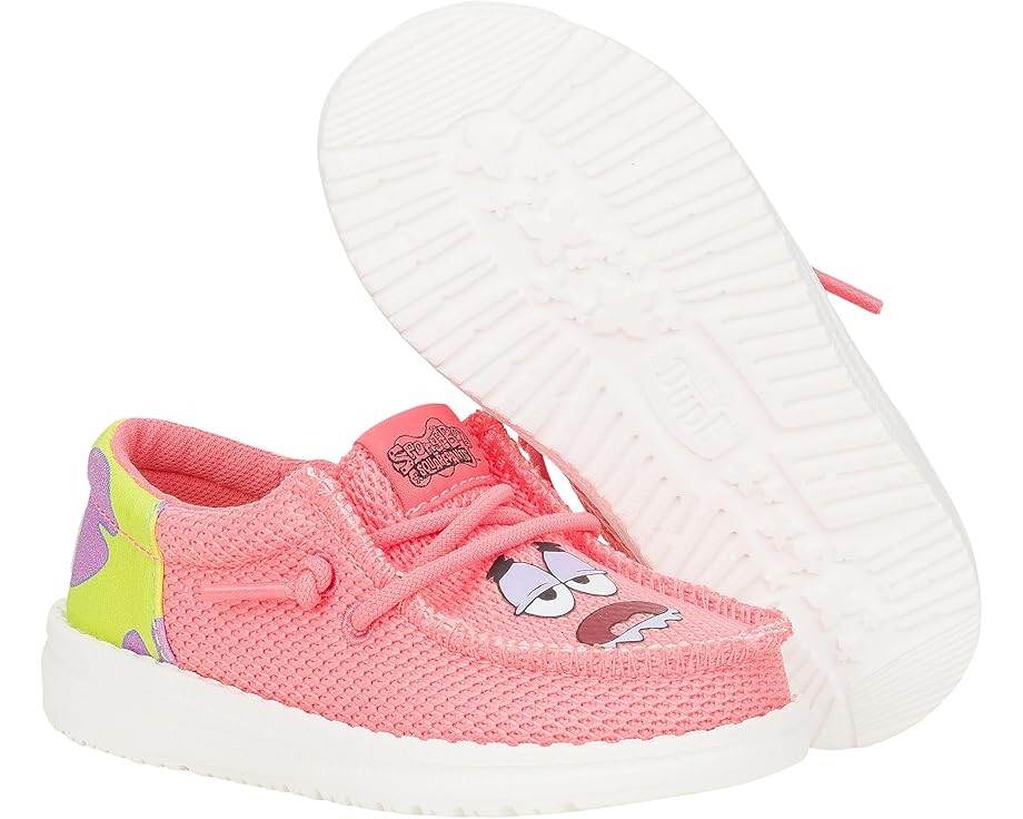 

Лоферы Hey Dude Kids Wally Funk Spongebob, цвет Pink/Green