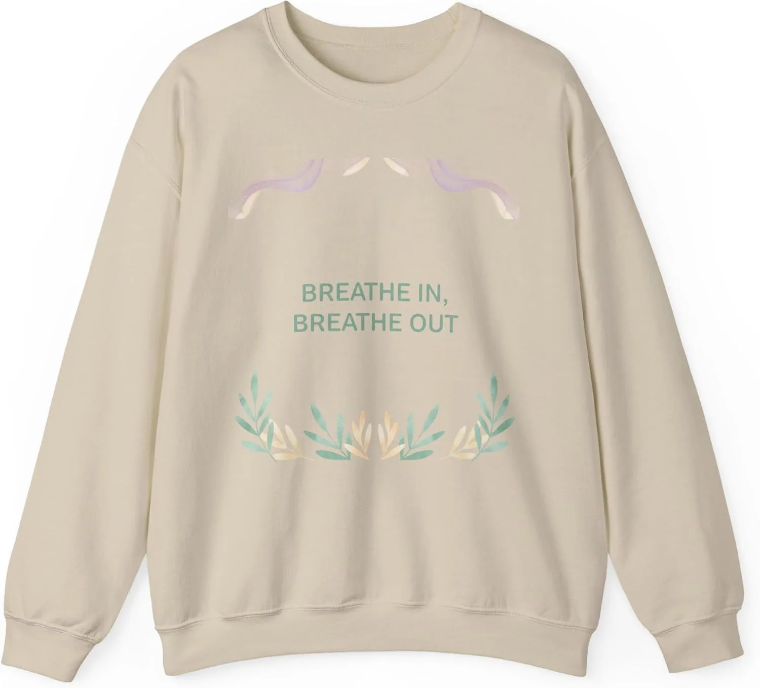 

Толстовка Breathe In Breathe Out с принтом о ментальном здоровье