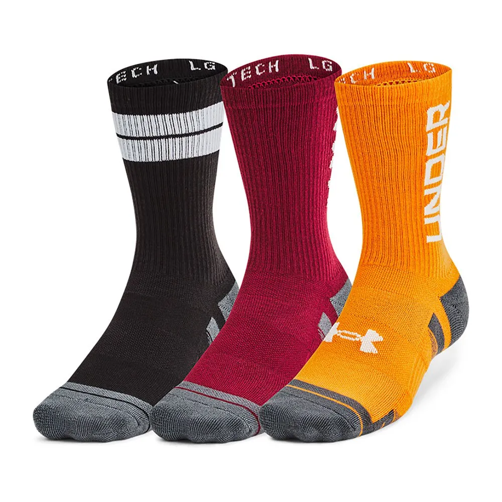 

Носки Under Armour Performance Tech Nov crew 3 pairs, красный