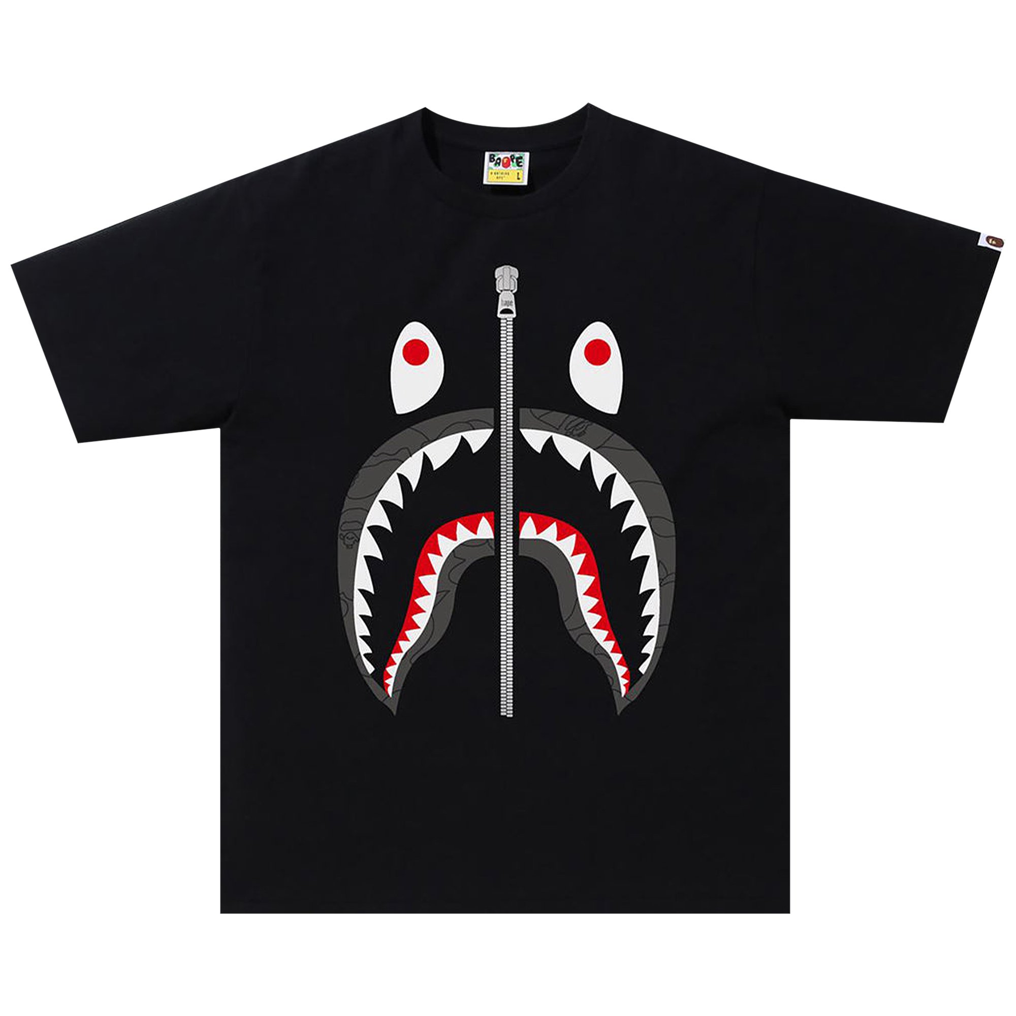 

Футболка BAPE Line 1st Camo Shark, Черный/Черный