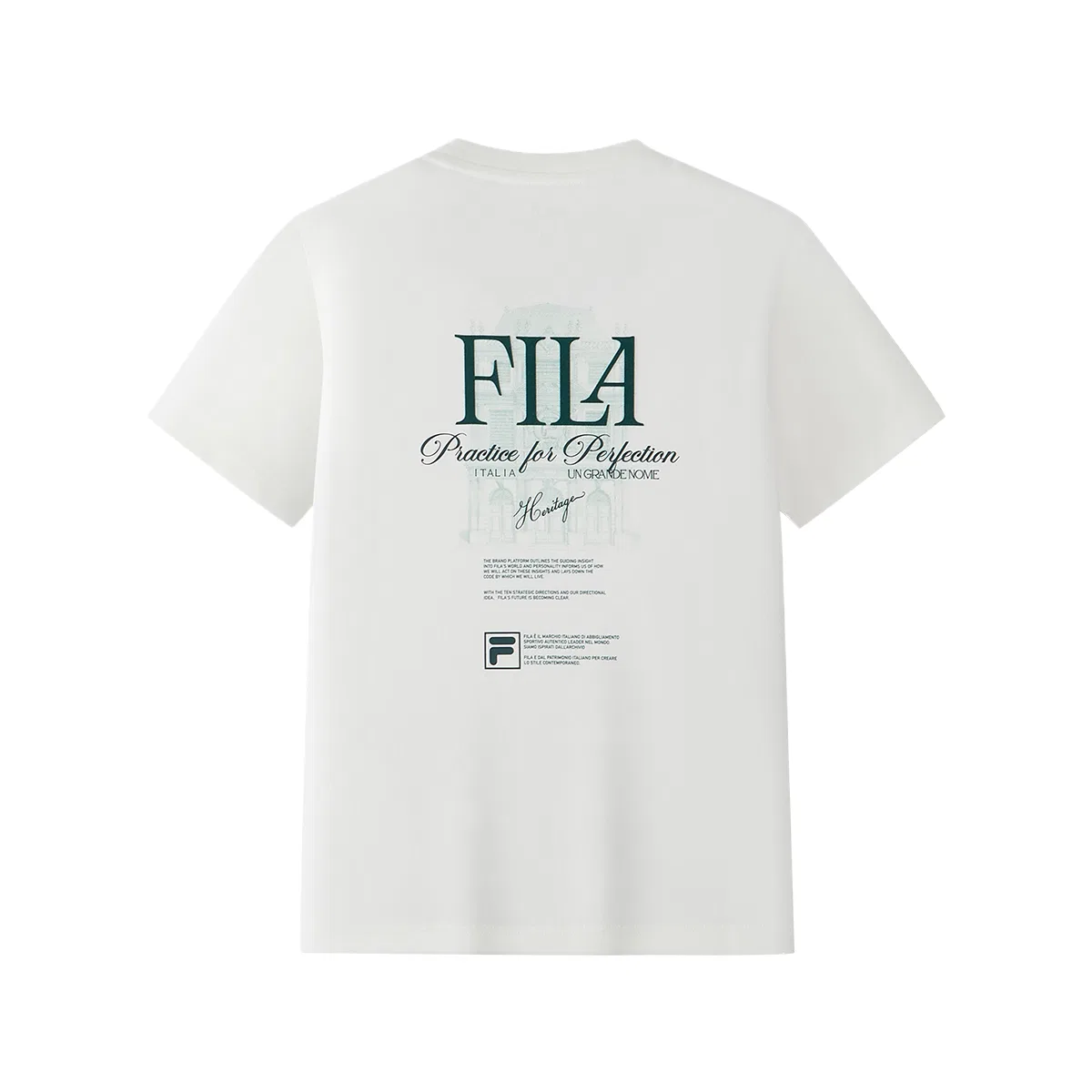 Футболка с круглым вырезом FILA KIDS Cloud White — фото 3