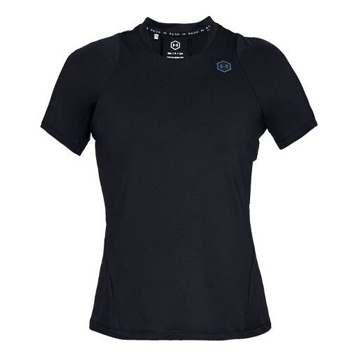 

Футболка rush training sports short sleeve black Under Armour, черный