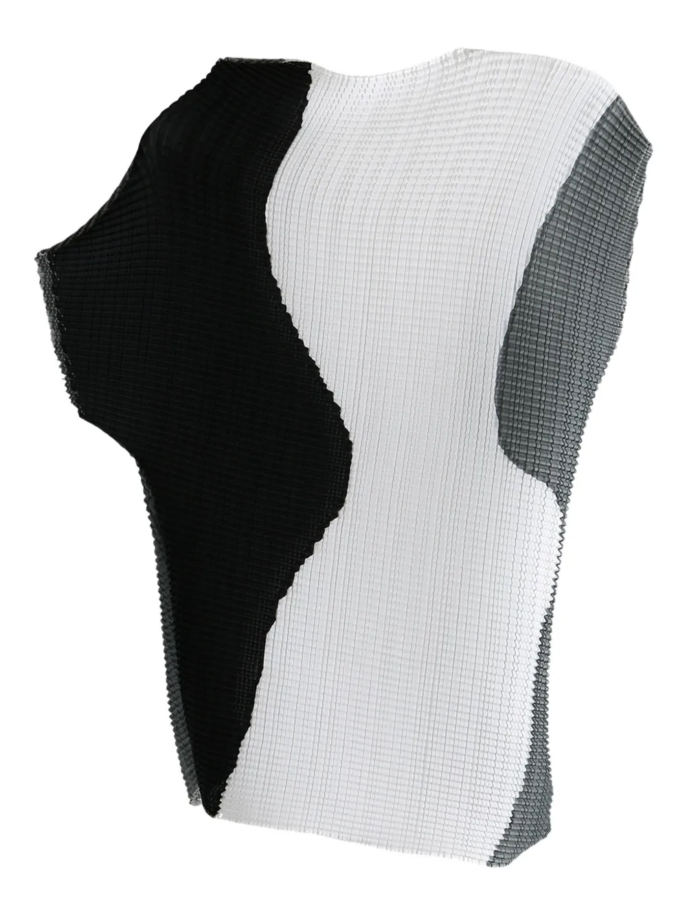 

Абстрактный оттенок плиссированного топа Issey Miyake, белый