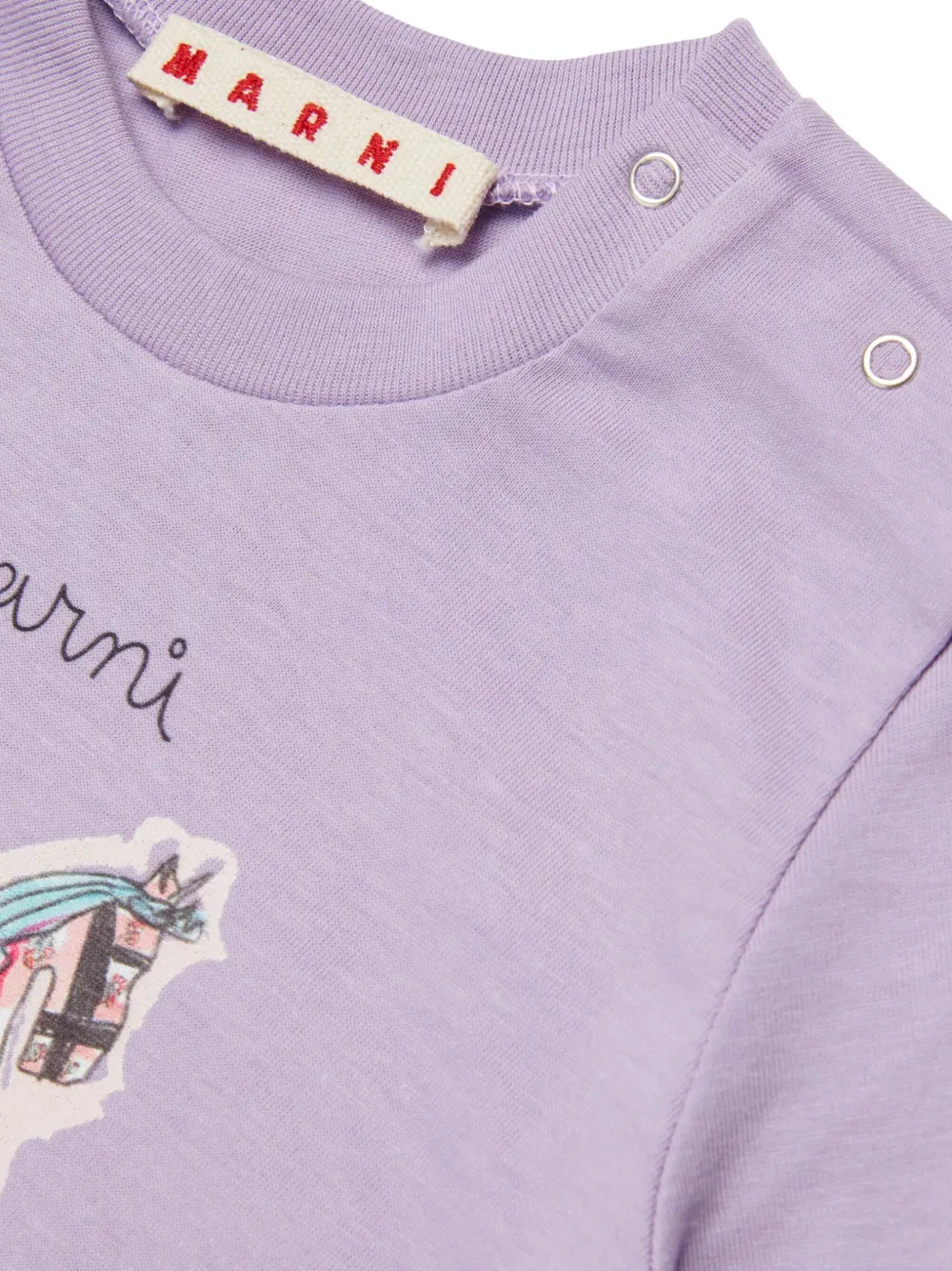 Футболка с принтом Marni Kids, фиолетовый — фото 4