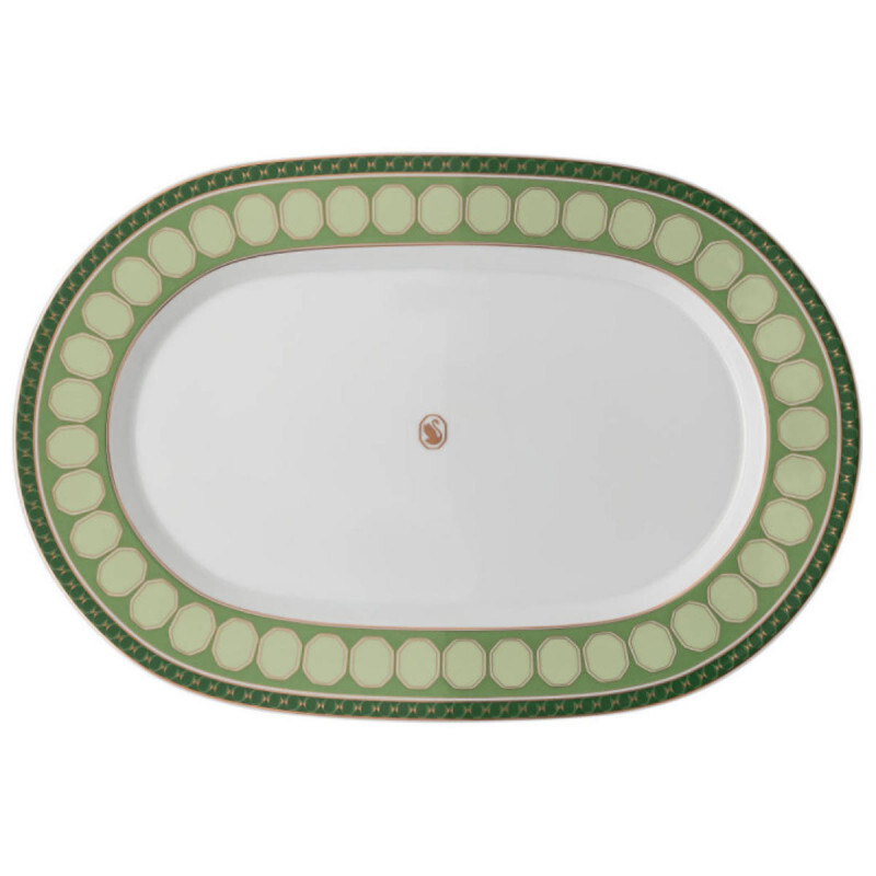 

Swarovski x SIGNUM Тарелка Fern 40 см Rosenthal, белый/золотой/зеленый