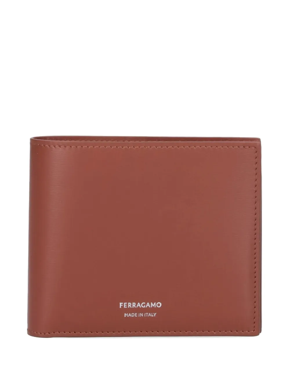 

Кожаный кошелек с логотипом Ferragamo, коричневый