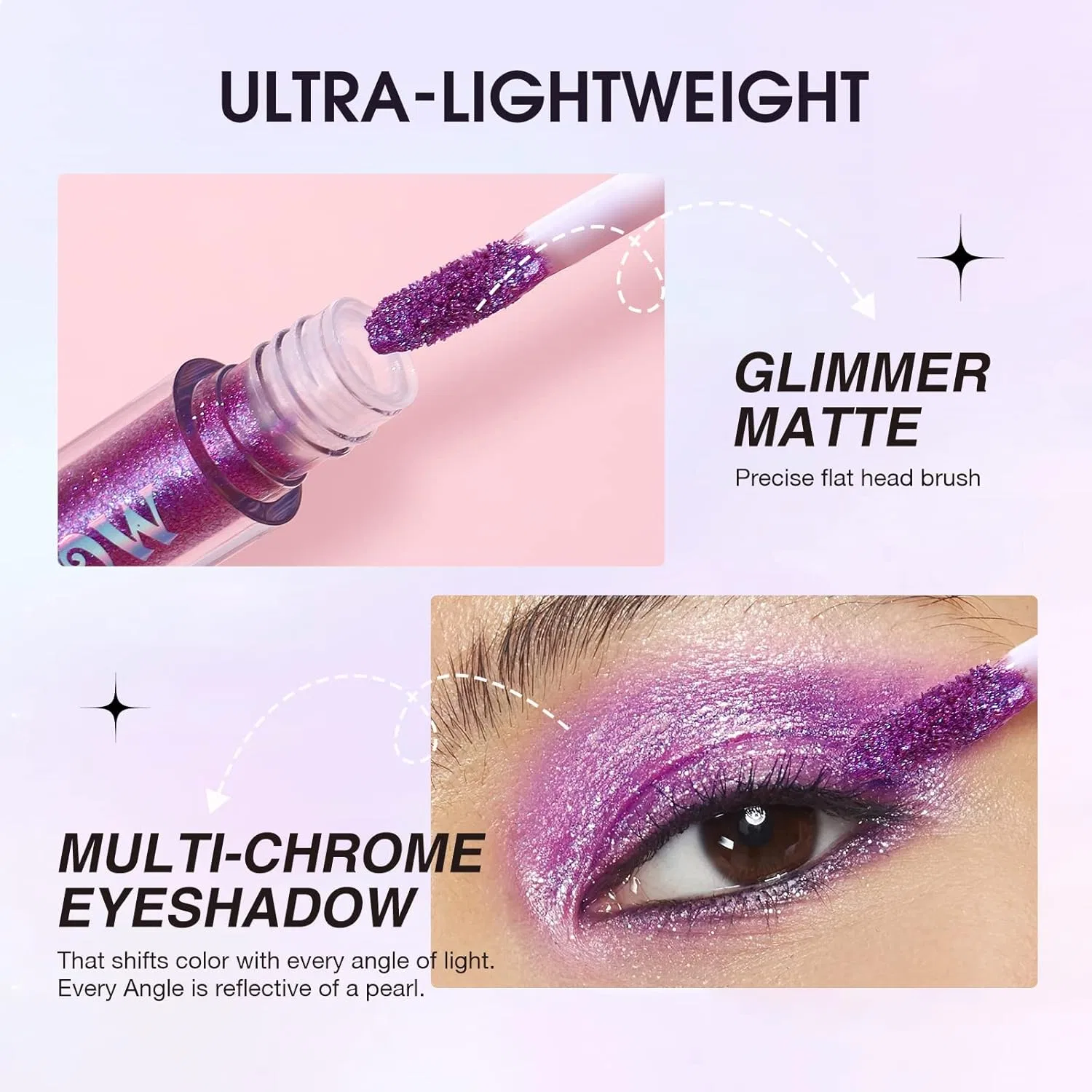 Набор жидких теней для век с шиммером, 10 цветов от Beauty Searcher Beauty Searcher, B — фото 3
