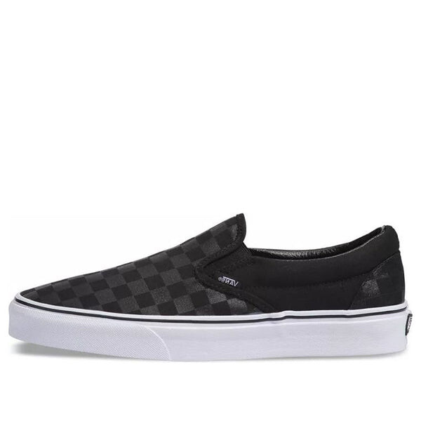 

Кроссовки classic slip-on 'checkerboard - black' Vans, черный