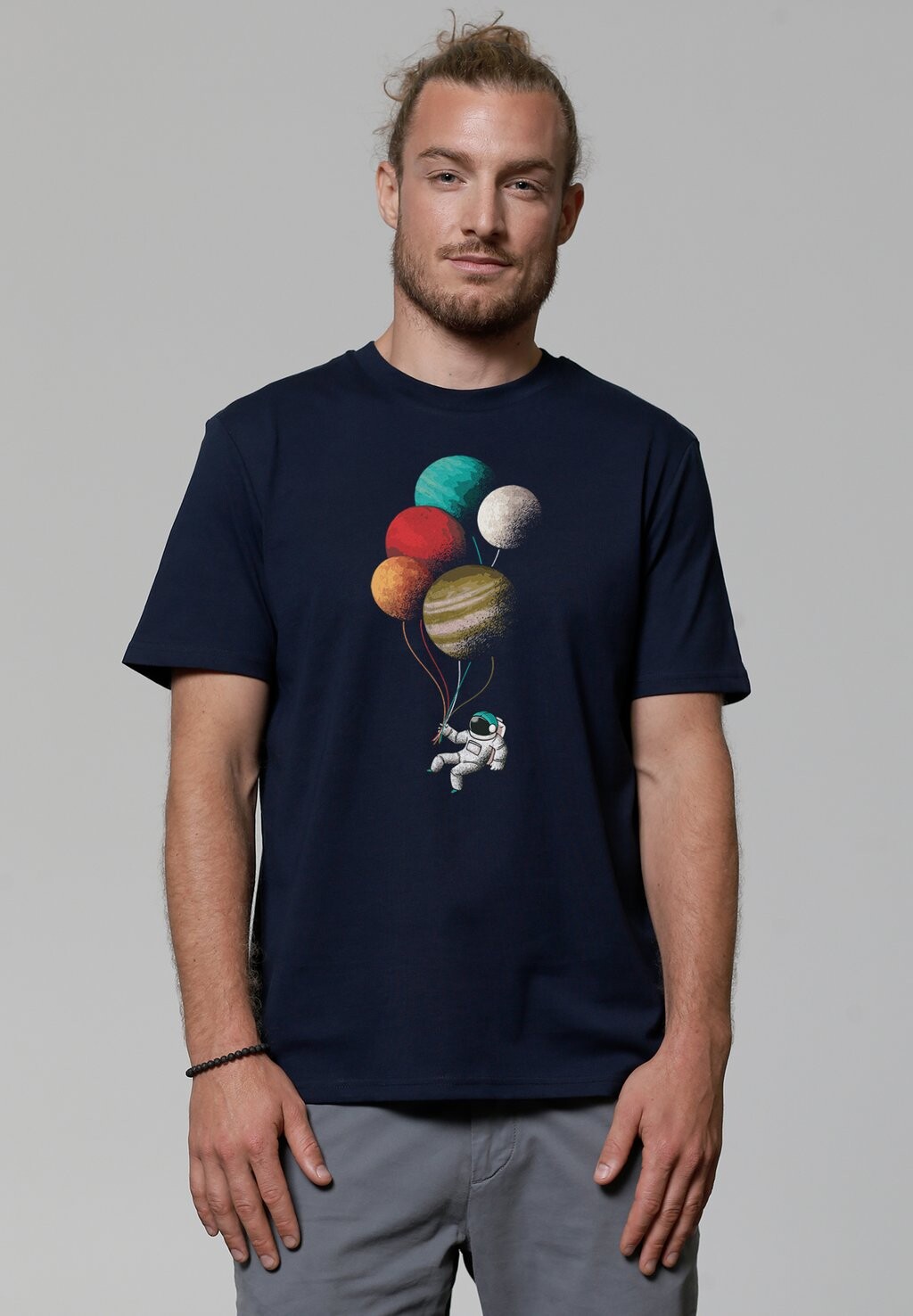 

Футболка с принтом BALLOON SPACE watapparel, темно-синий