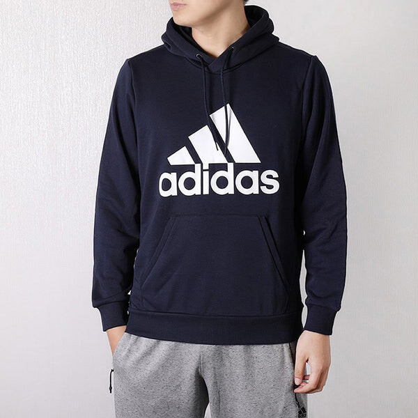 Толстовка men's mh bos po ft sports stylish navy blue Adidas, синий — фото 3