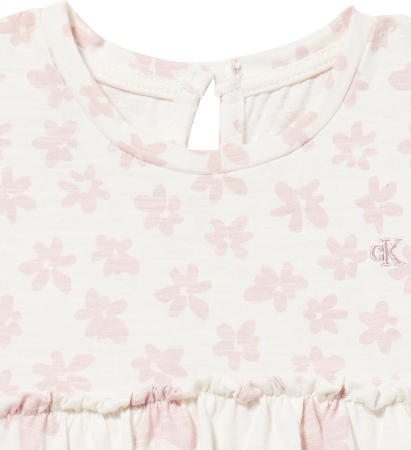 Комплект из 2 предметов: туника и леггинсы Calvin Klein для девочек, Egret/Sepia Rose — фото 2