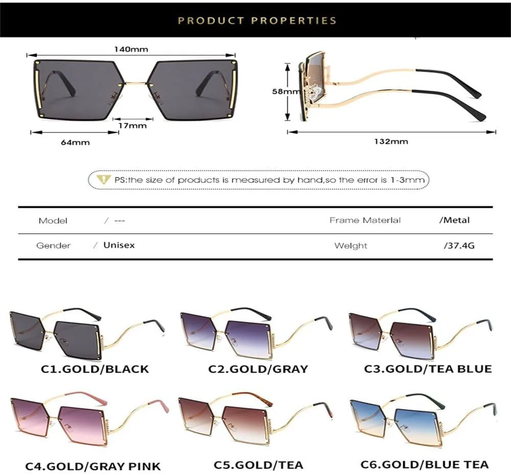 

Модные солнцезащитные очки без оправы для женщин, винтажные солнцезащитные очки с бриллиантами, разноцветные, защита от УФ-излучения UV400 KTUCN, Coffee2730