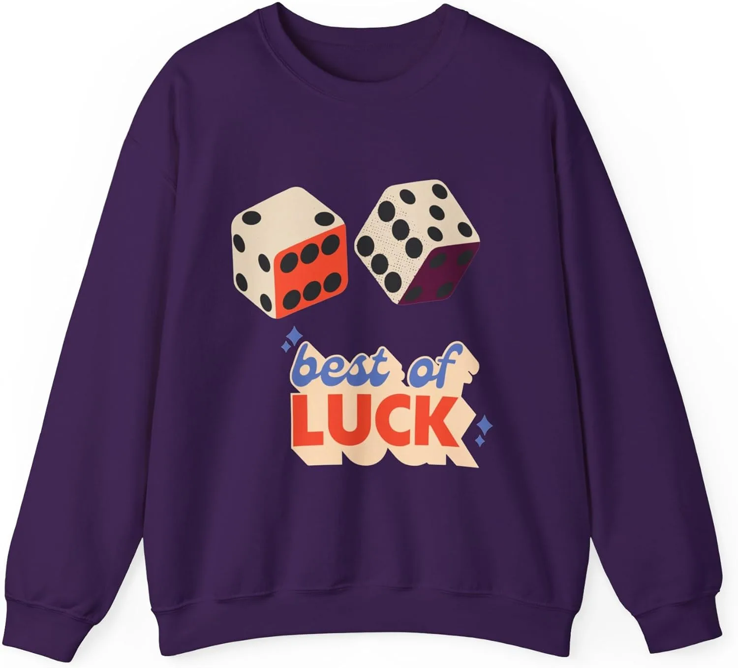 

Свитшот unisex с принтом "best of luck" и игральными костями Brothers & Sisters Art Works