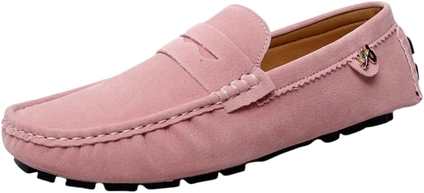 

Мужские мокасины Penny Loafer, водительские туфли, удобные нескользящие слипоны, мужская обувь на все сезоны Hhhchpm, розовый