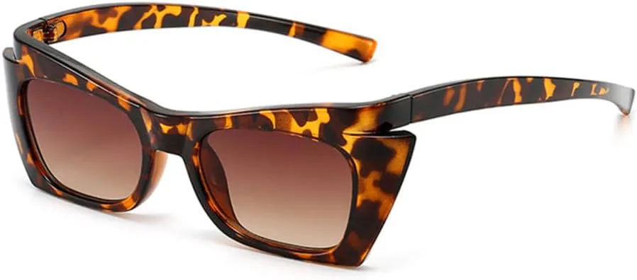 

Солнцезащитные очки в квадратной оправе маленького размера для женщин и мужчин, модные, винтажные, популярные, для путешествий, прямоугольные MTZJH, Leopard