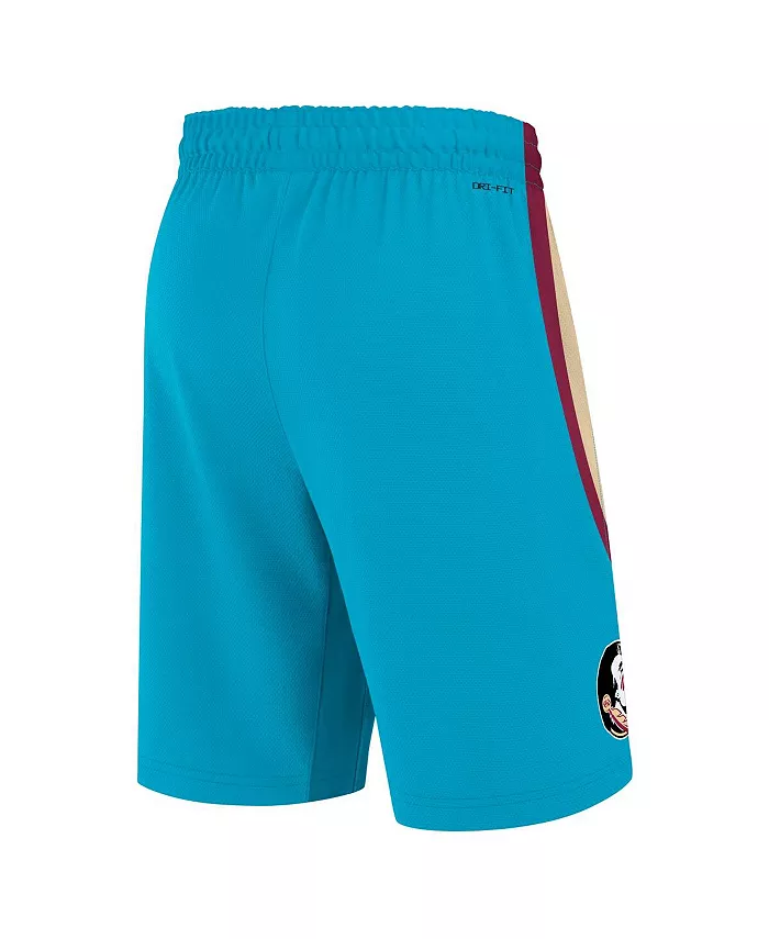 Мужские бирюзовые баскетбольные шорты Florida State Seminoles Alternate Replica Performance Nike — фото 2