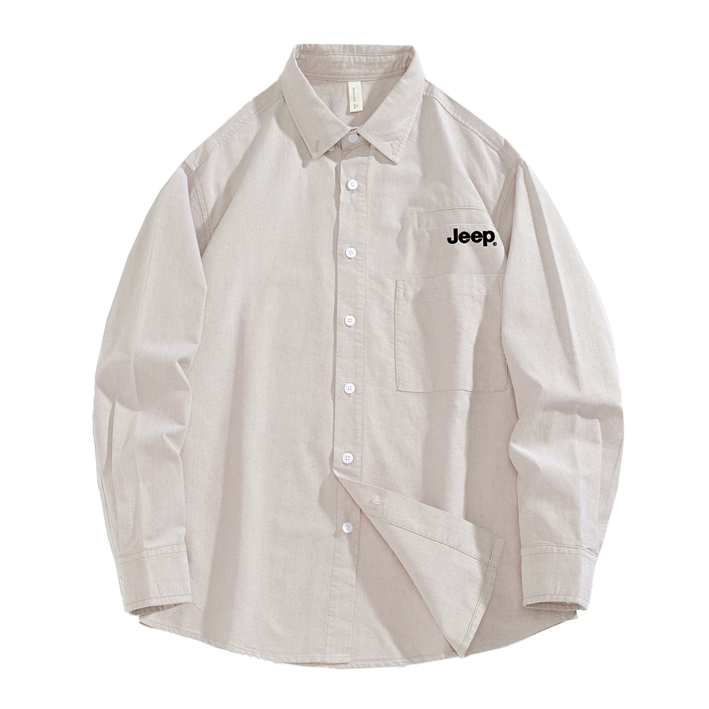 

Рубашка Unisex Lapel Moderate Others Jeep, светло-coffee