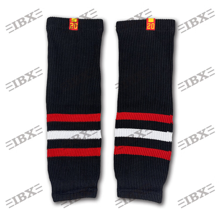 

He Jiagong Наколенники и защита голени для детского хоккея, антифрикционные, черно-красные, 20 дюймов (105-140 см)