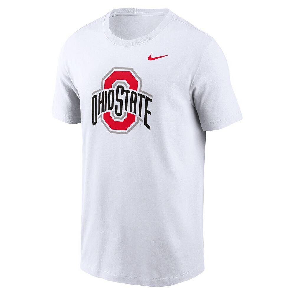 Мужская белая футболка с логотипом Nike Ohio State Buckeyes Primetime Evergreen, цвет Osu White — фото 3