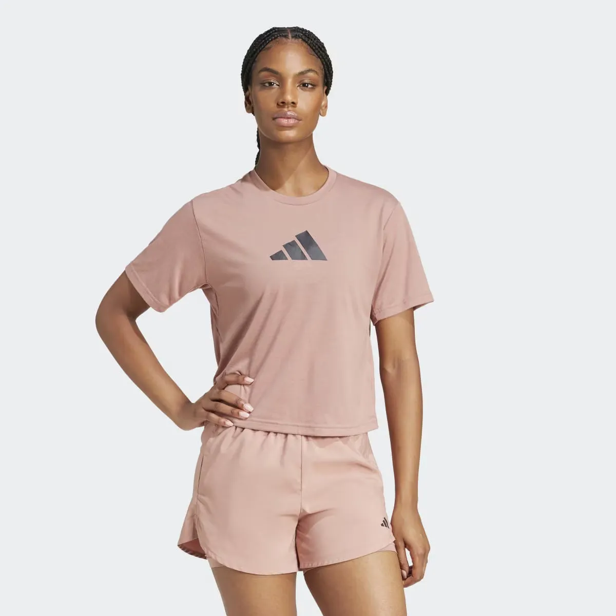 

Женский поезд Essentials Футболка Adidas с большим логотипом, цвет Rosa