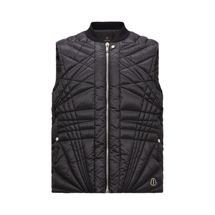 

Утепленный жилет Moncler x Rick Owens Woven Megapenta Flight Vest 'Black', черный