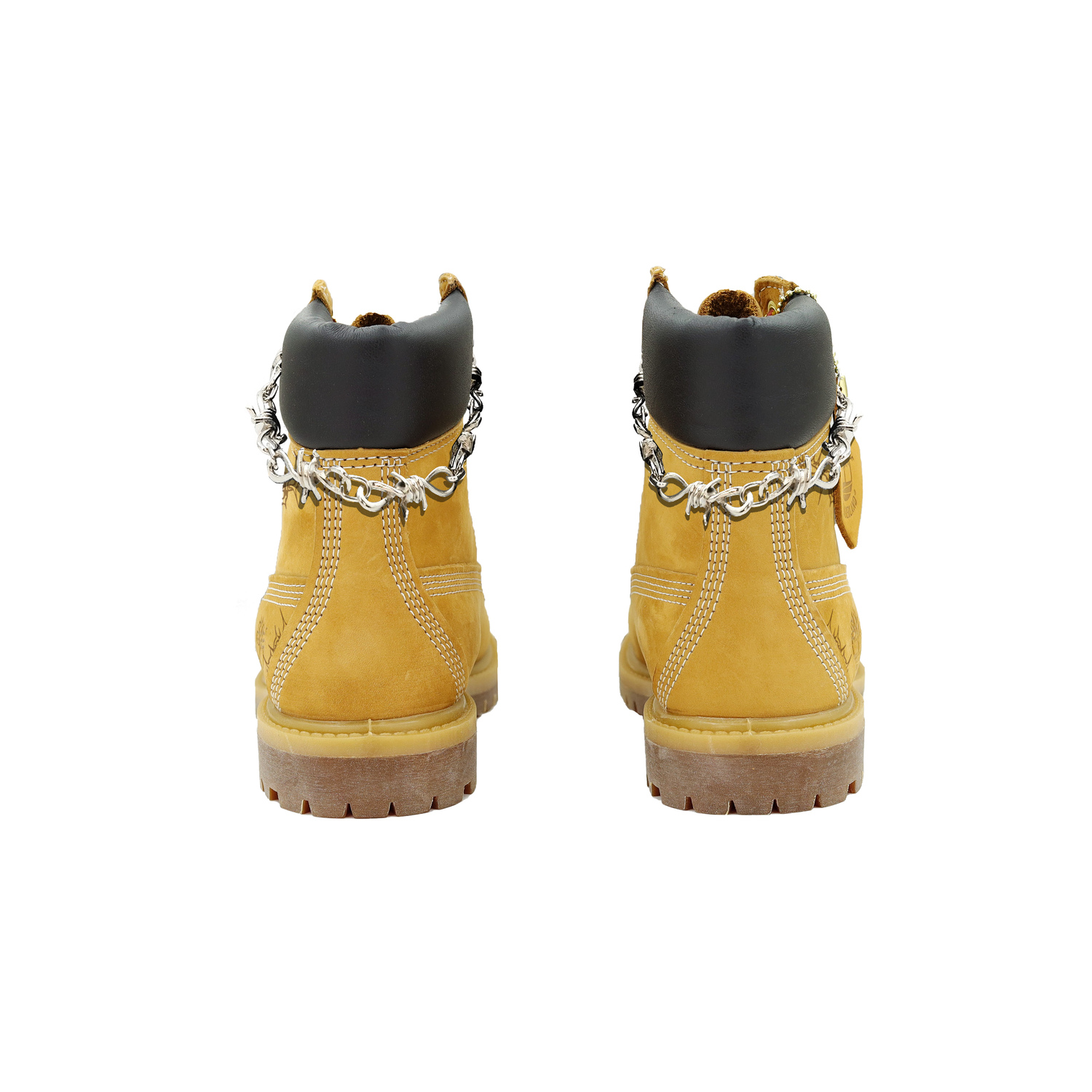 Мужские ботинки Timberland PREMIUM Martin кастомизированные "Шипы", коричневый — фото 4