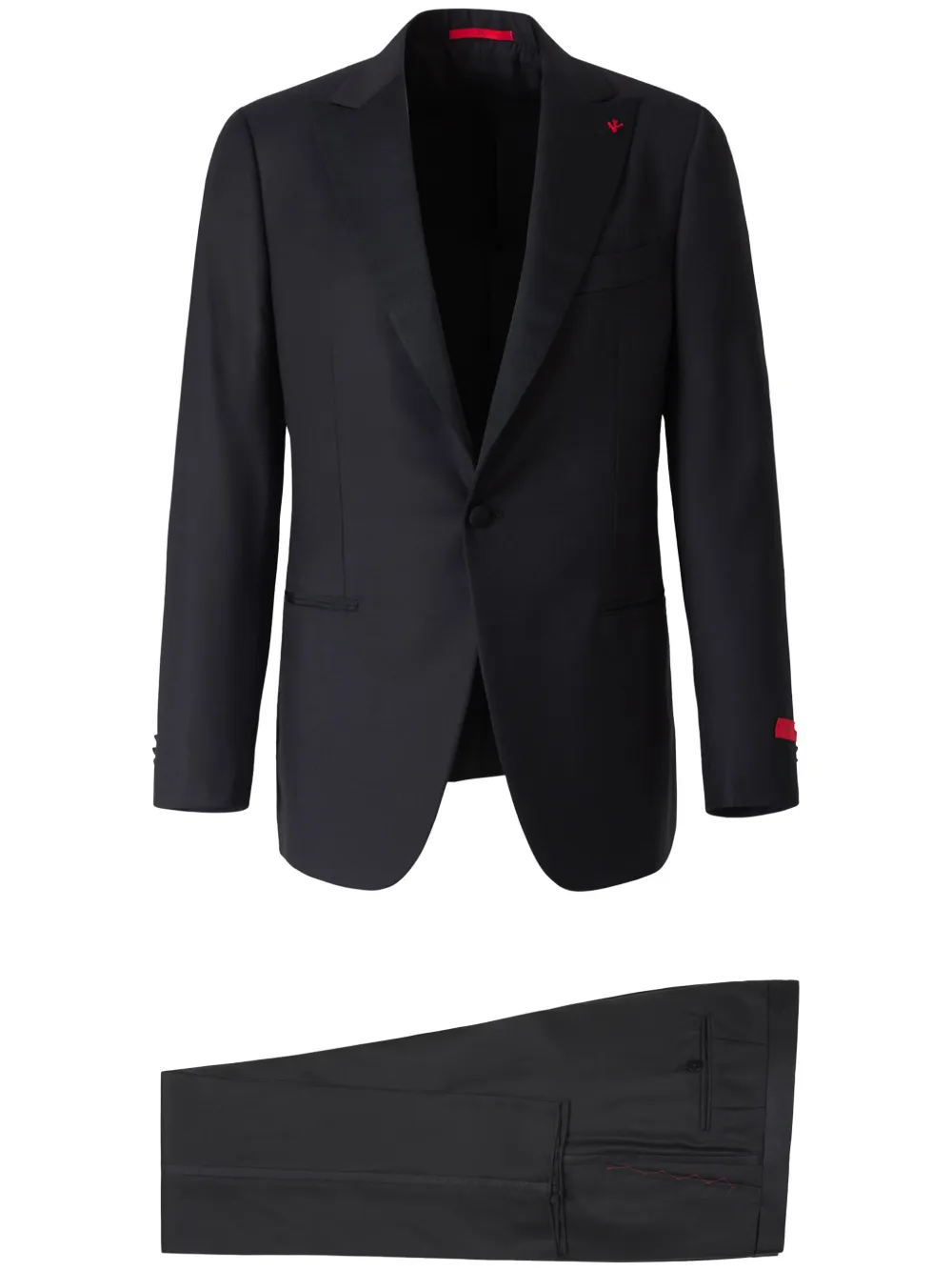 

Костюм с однобортным пиджаком Isaia, черный